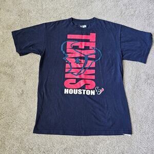 Houston Texans Football Shirt Short Sleeve Blue Size Large NFL TeamApparel